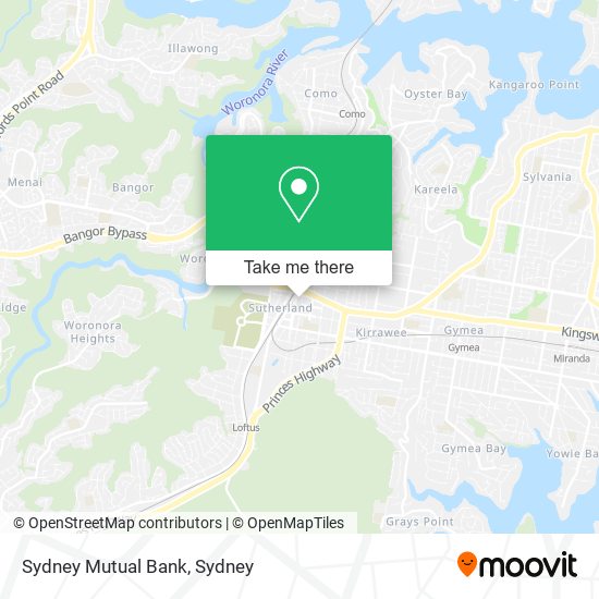Mapa Sydney Mutual Bank