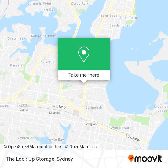 The Lock Up Storage map