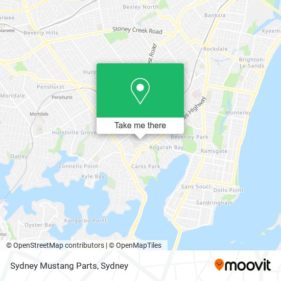 Sydney Mustang Parts map