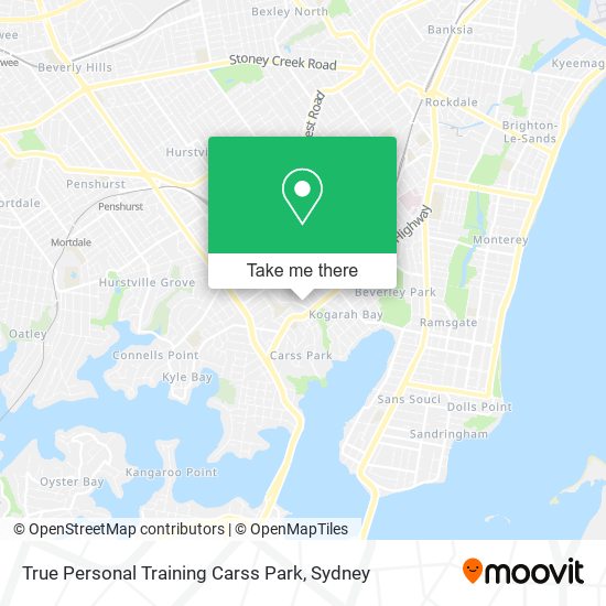 True Personal Training Carss Park map