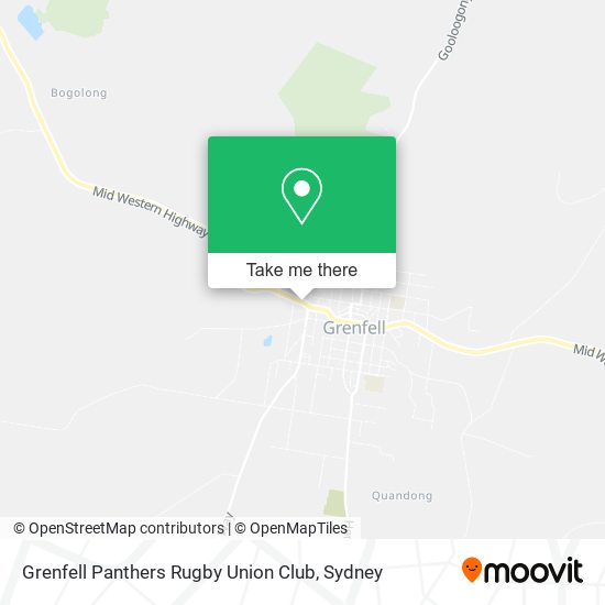 Grenfell Panthers Rugby Union Club map
