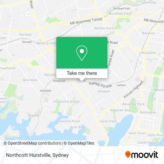 Northcott Hurstville map