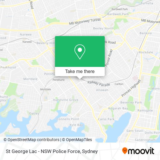 St George Lac - NSW Police Force map