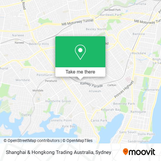 Shanghai & Hongkong Trading Australia map