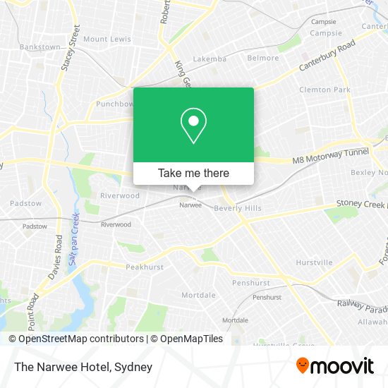 The Narwee Hotel map