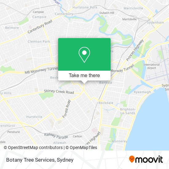 Botany Tree Services map