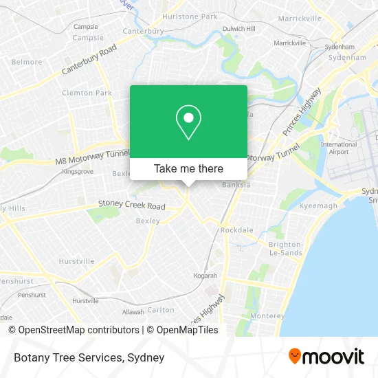 Mapa Botany Tree Services