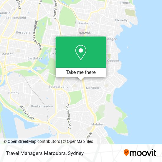 Travel Managers Maroubra map