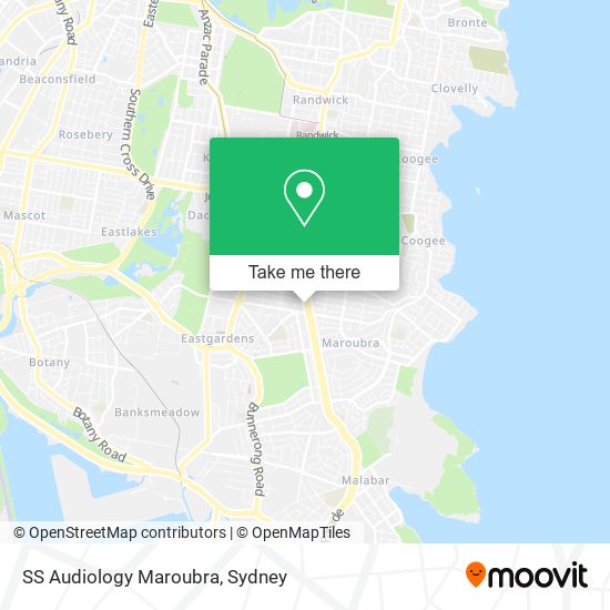 Mapa SS Audiology Maroubra