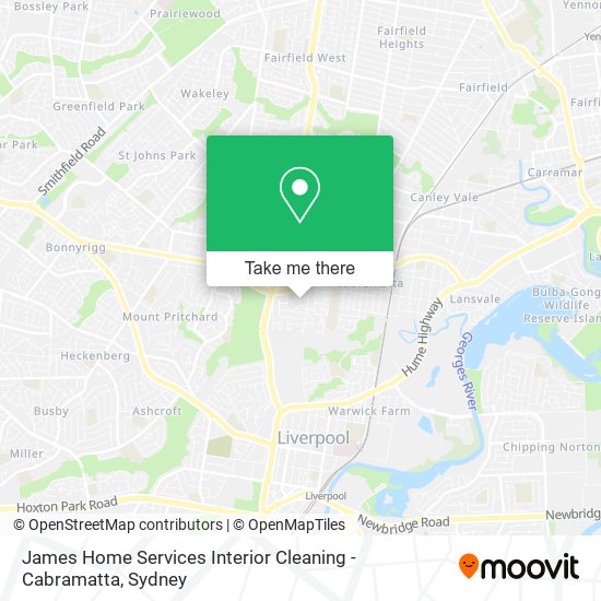 Mapa James Home Services Interior Cleaning - Cabramatta