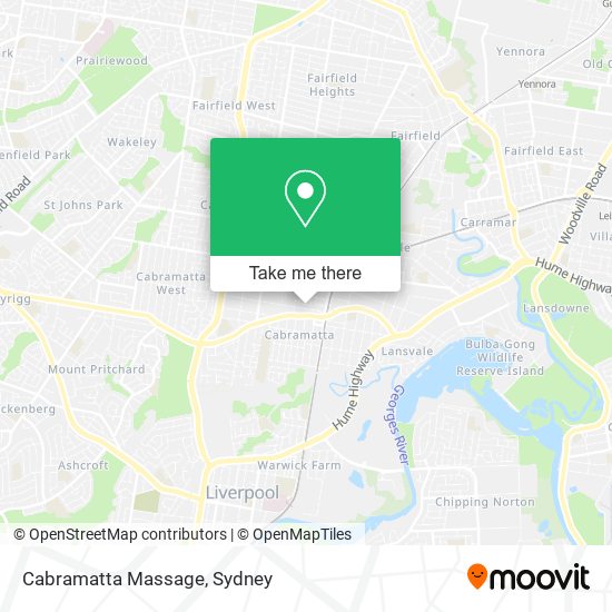 Cabramatta Massage map