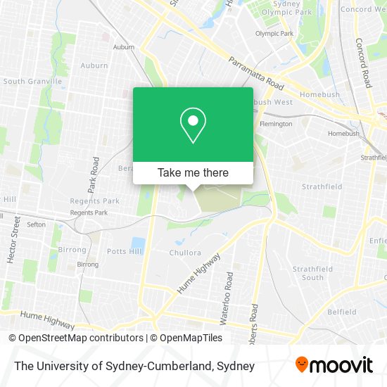 The University of Sydney-Cumberland map