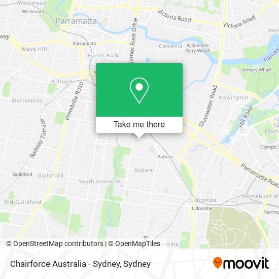 Mapa Chairforce Australia - Sydney