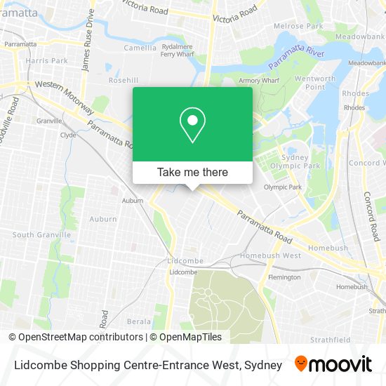 Lidcombe Shopping Centre-Entrance West map