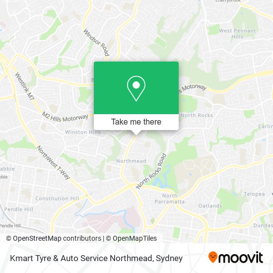 Mapa Kmart Tyre & Auto Service Northmead