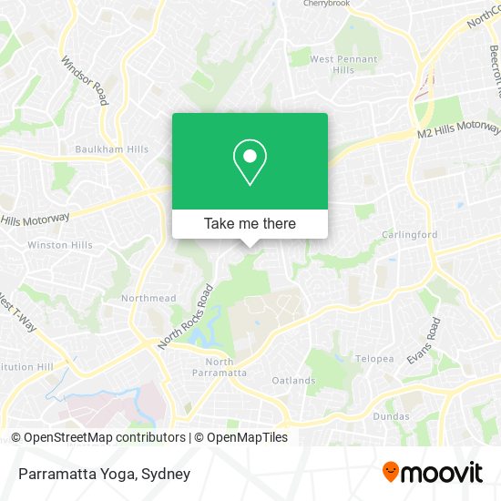 Mapa Parramatta Yoga