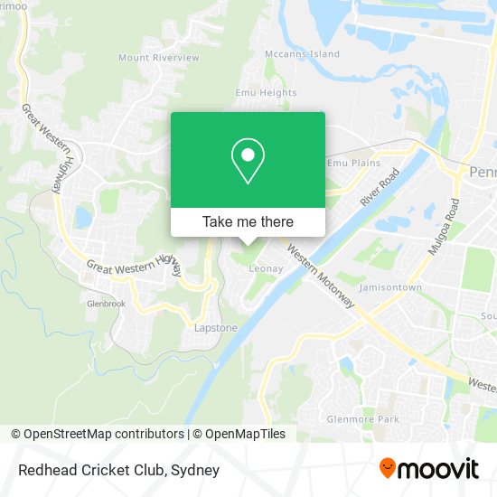 Mapa Redhead Cricket Club