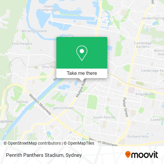 Mapa Penrith Panthers Stadium