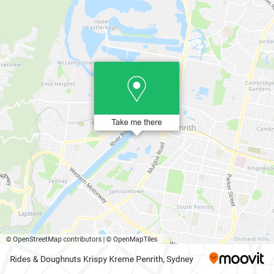 Rides & Doughnuts Krispy Kreme Penrith map