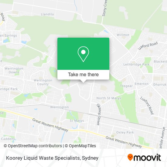 Koorey Liquid Waste Specialists map