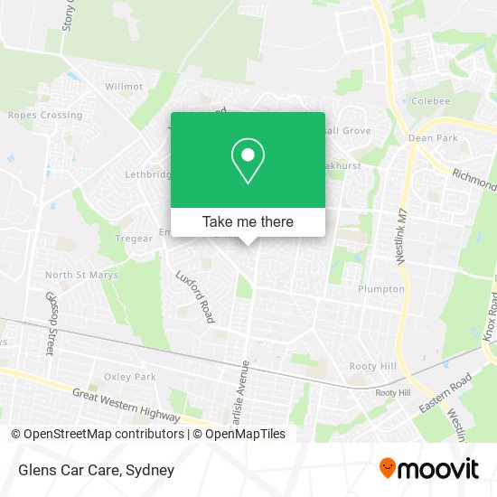 Glens Car Care map