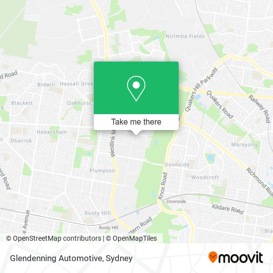 Glendenning Automotive map