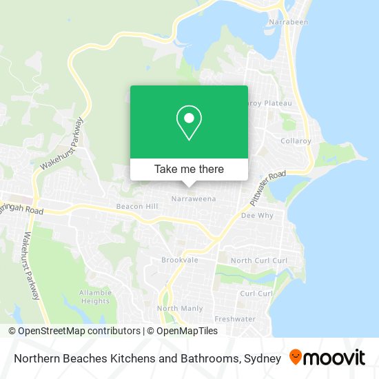 Northern Beaches Kitchens and Bathrooms map