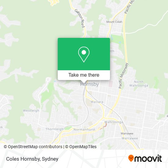 Mapa Coles Hornsby