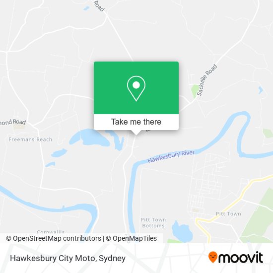 Mapa Hawkesbury City Moto