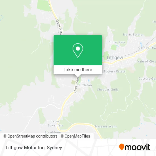Mapa Lithgow Motor Inn