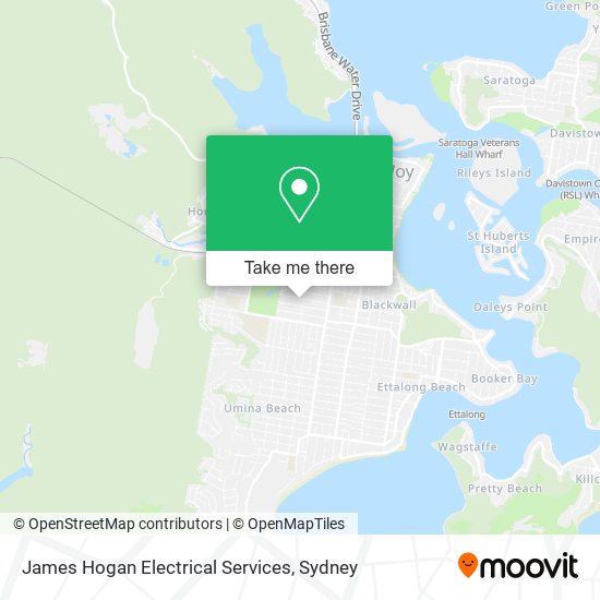 Mapa James Hogan Electrical Services