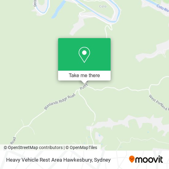 Heavy Vehicle Rest Area Hawkesbury map