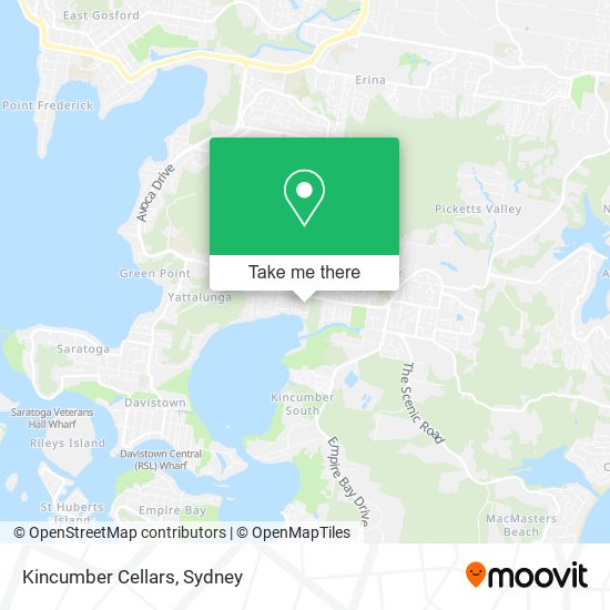 Kincumber Cellars map