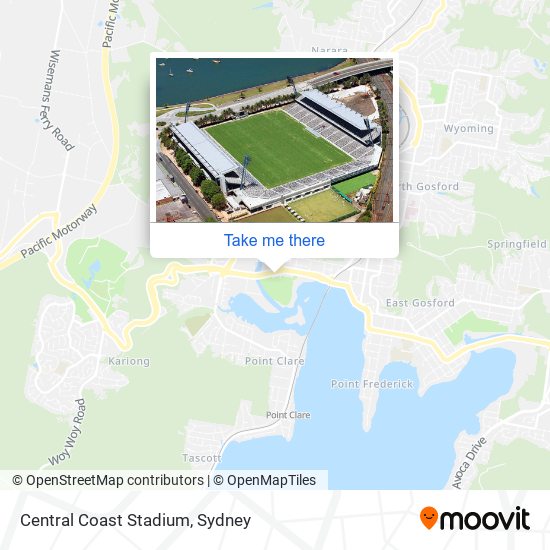 Central Coast Stadium map