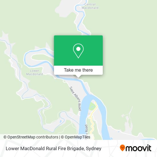 Lower MacDonald Rural Fire Brigade map