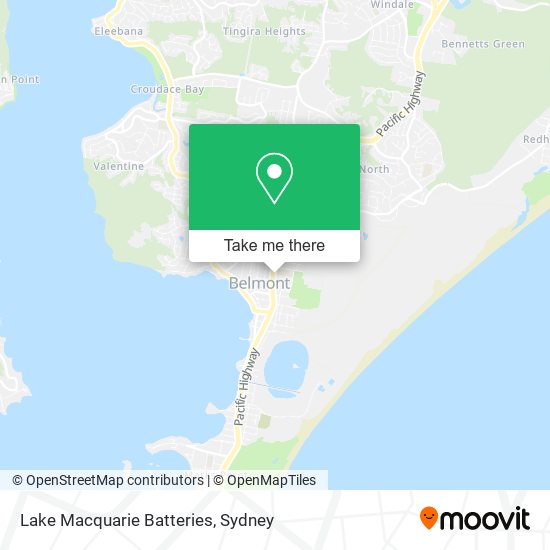 Mapa Lake Macquarie Batteries