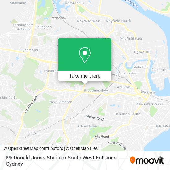 McDonald Jones Stadium-South West Entrance map