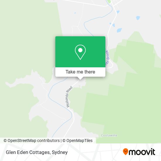 Glen Eden Cottages map