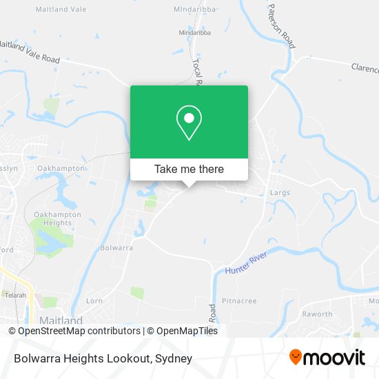 Bolwarra Heights Lookout map