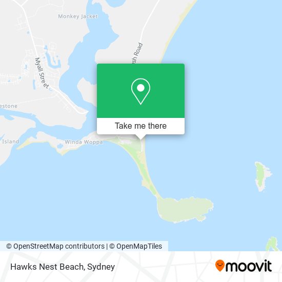 Hawks Nest Beach map