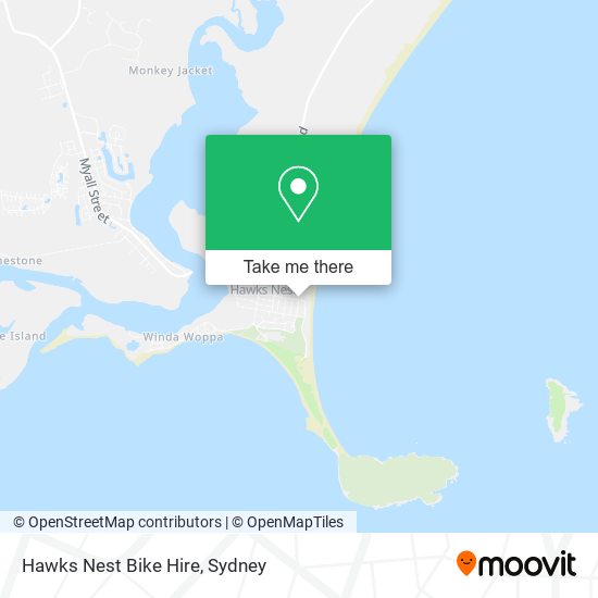 Hawks Nest Bike Hire map