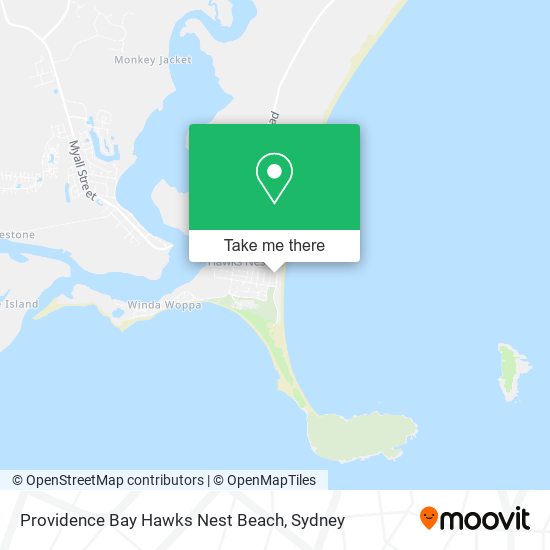 Providence Bay Hawks Nest Beach map