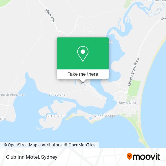 Club Inn Motel map