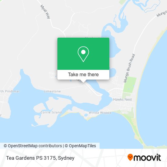 Tea Gardens PS 3175 map