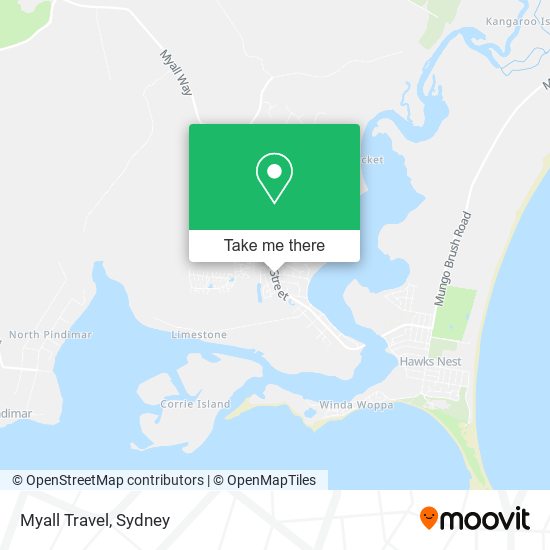 Myall Travel map