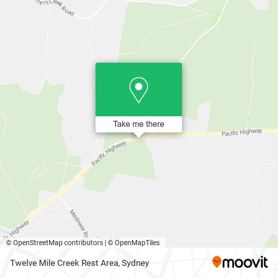 Twelve Mile Creek Rest Area map