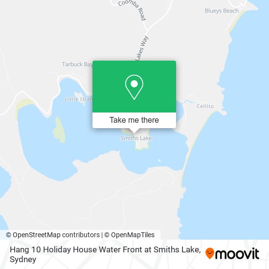 Hang 10 Holiday House Water Front at Smiths Lake map