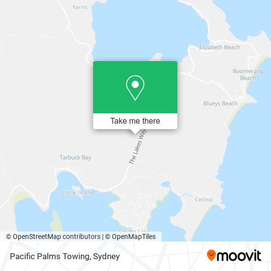 Pacific Palms Towing map