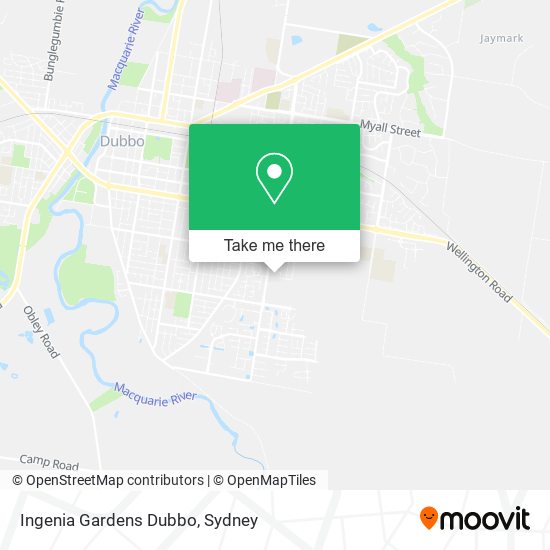 Ingenia Gardens Dubbo map