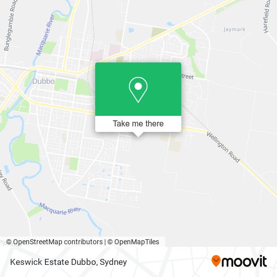 Mapa Keswick Estate Dubbo